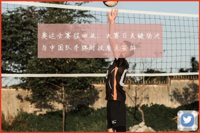 奥运会赛程回放：决赛日关键场次与中国队夺牌时段看点安排